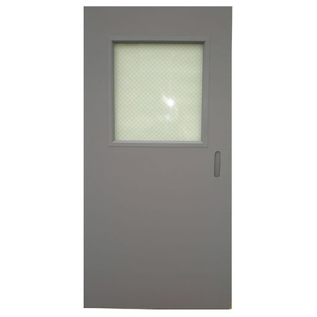 Half Glass Steel Door with Glass, 80 in H, 32 in W, 1 3/4 in Thick, 18-gauge, Type: 1 MPN:CHMD X HG28 68 X MORT-CE-18ga-WG