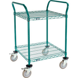 Nexel® 2 Shelf Utility Cart Poly-Green24