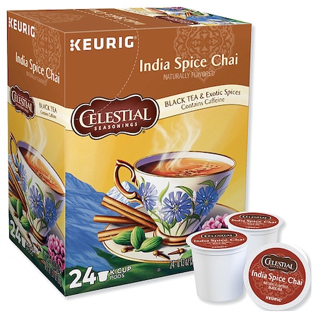 Tea, India Spice Chai, Pod, Caffeinated, Ground, 3.12 oz, 24 PK MPN:14838