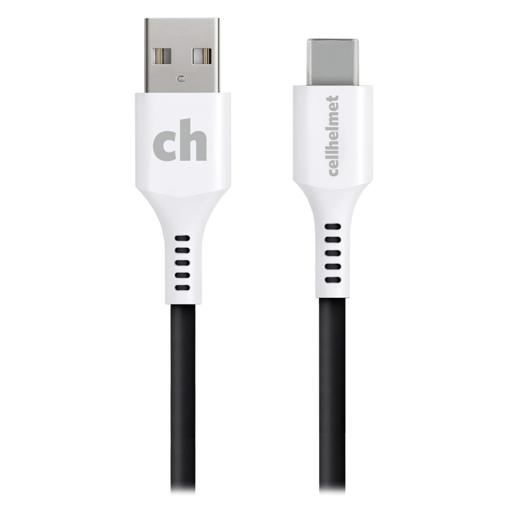 cellhelmet Charge And Sync USB-C To USB-A Round Cable, 3', Gray MPN:CABLE-C-A-3-R-G