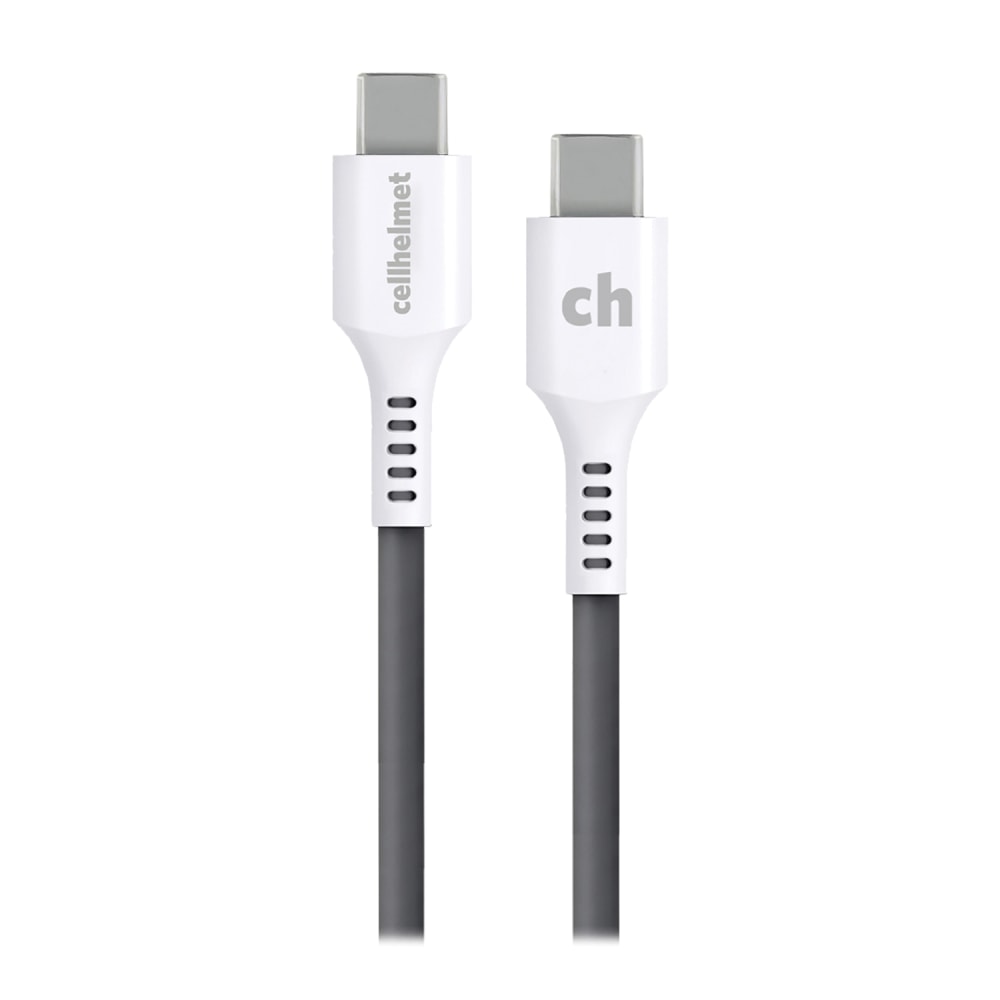cellhelmet Charge And Sync USB-C To USB-C Round Cable, 3ft, White MPN:CABLE-C-C-3-R-G