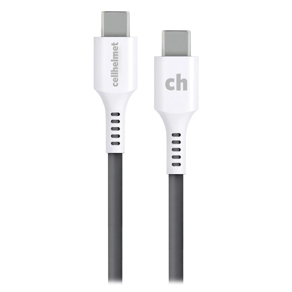 cellhelmet Charge And Sync USB-C To USB-C Round Cable, 6ft, White MPN:CABLE-C-C-6-R-G