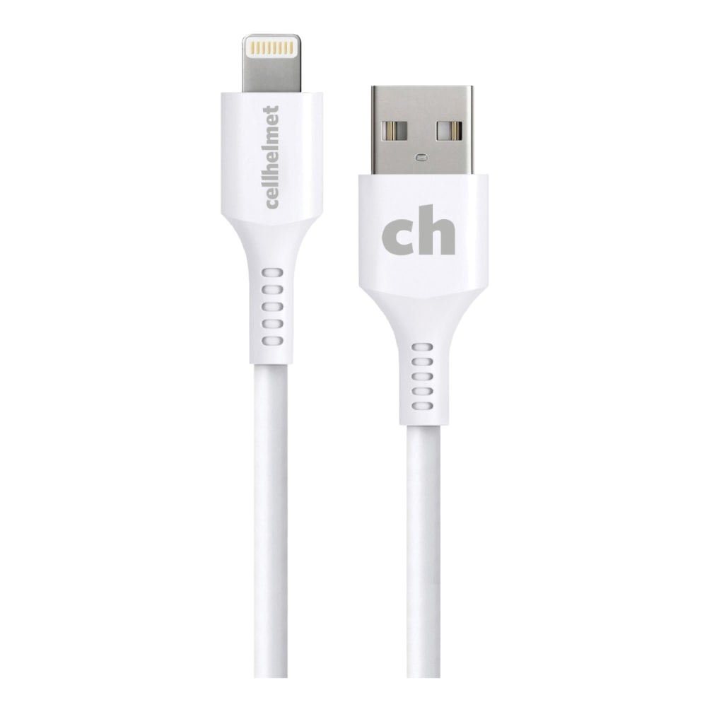 cellhelmet Charge And Sync USB-A To Lightning Round Cable, 3ft, White MPN:CABLE-LIGHT-A-3-R-W