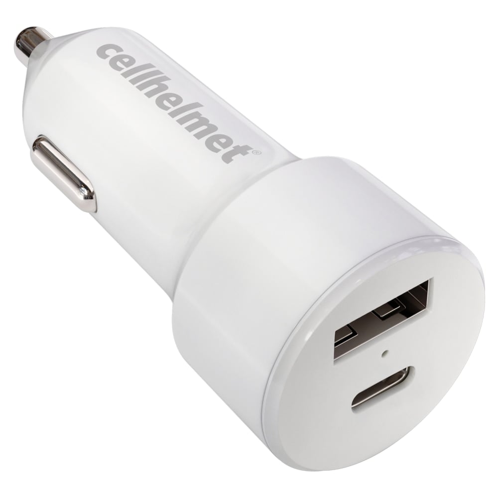 cellhelmet 20-Watt Dual-Port Power Delivery Car Charger For USB And USB-C, White MPN:CAR-PD-20W-A-C