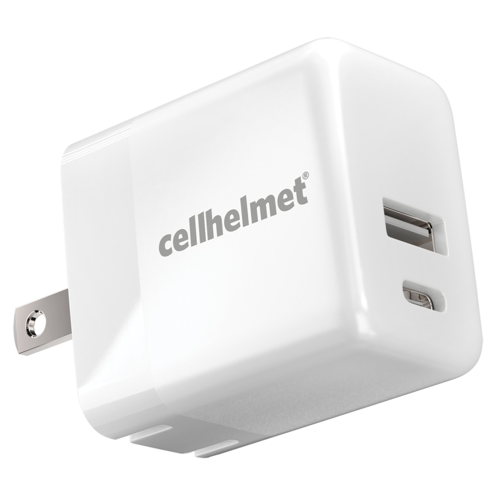 cellhelmet 20-Watt Dual Wall Charger With USB And USB-C Ports, White MPN:WALL-PD-20W-A-C