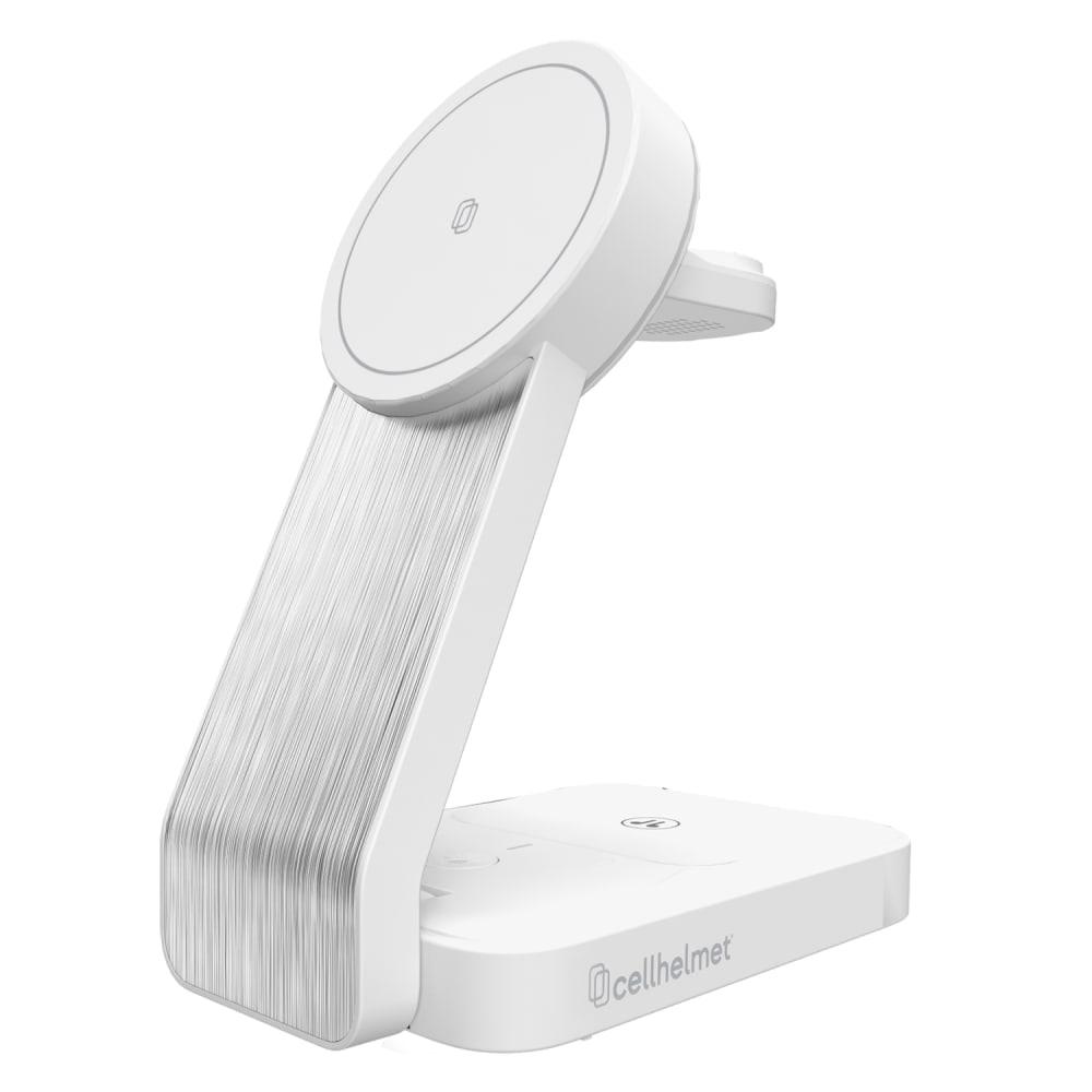 cellhelmet 3-in-1 Charging Stand With 3ft Charging Cable, White MPN:3IN1CHARGESTAND