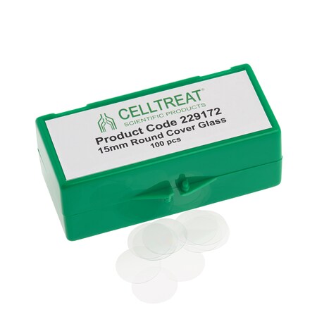 Round Cover Glass, Sterile, 15mm, PK 100 MPN:229172