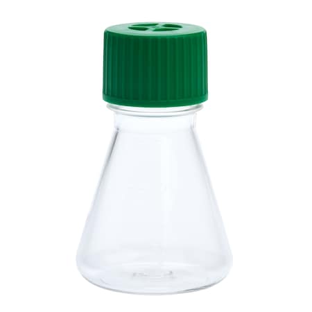 Erlenmeyer Flask, Vent Cap, Plain Bottom, PETG, Sterile, 125mL, PK12 MPN:229801