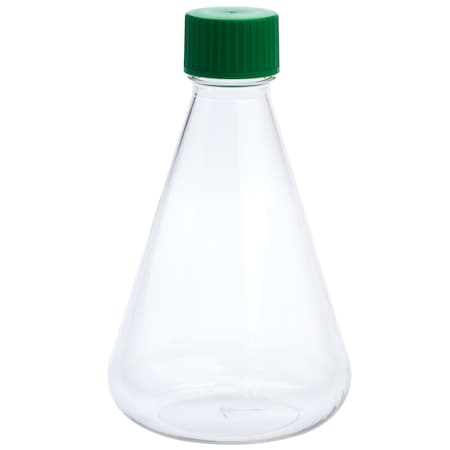 Erlenmeyer Flask, Solid Cap, Plain Bottom, PETG, Sterile, 1000mL, PK6 MPN:229812