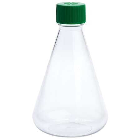 Erlenmeyer Flask, Vent Cap, Plain Bottom, PETG, Sterile, 1000mL, PK6 MPN:229813