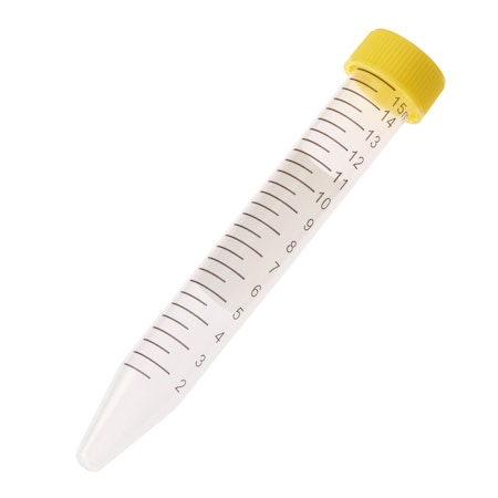 Centrifuge Tube, Yellow Cap - Bag, Sterile, 15mL, PK500 MPN:230411Y