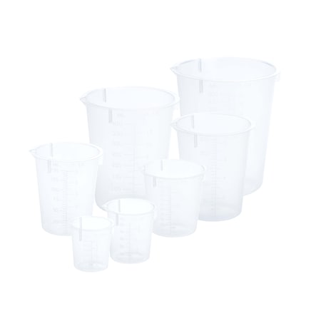 Assorted Set Graduated Beaker, Polypropylene, Non-sterile, PK70 MPN:230509