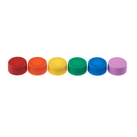 CAP ONLY, Assorted Color Screw Top Micro Tube Cap, O-Ring, Non-sterile, PK1000 MPN:230841A