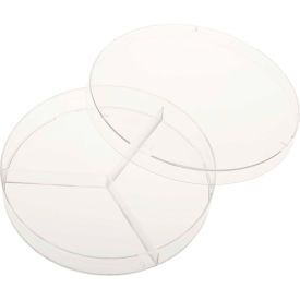CELLTREAT® 100mm x 15mm Petri Dish 3 Compartments Sterile Clear 500/Case 229683
