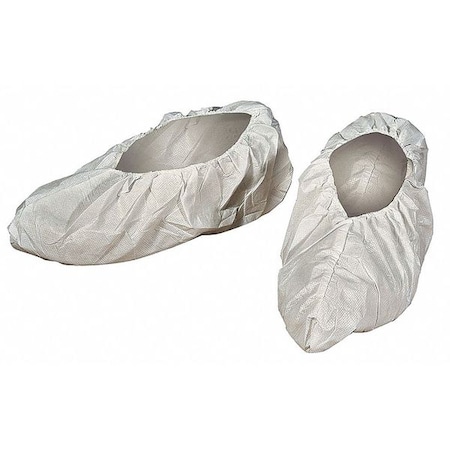 Disposable Shoe Covers, Polypropylene, White, Slip Resistant Sole: Yes, XL MPN:2602W