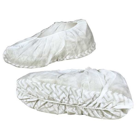 Disposable Shoe Covers, Polypropylene, White, Slip Resistant Sole: Yes, XL MPN:28033W