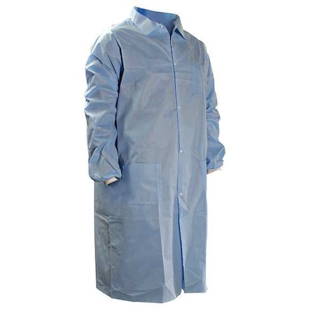 Disposable Lab Coat, SMS, Snaps Closure, Blue, 3XL, 25 PK MPN:3504BXXX