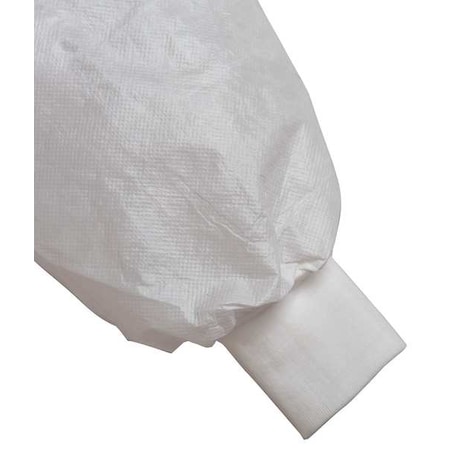Laboratory Barrier Gown, Polyethylene, Polypropylene, Serged, 1.8 mil, 44 in, White, Universal MPN:434TKCGRA