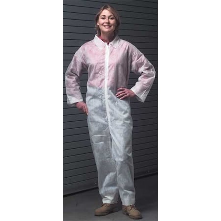 Disposable Coverallss, Collared, XL, Polypropylene, Open Wrist, Open Ankle, Serged Seam, White MPN:55802XGRA