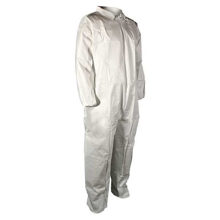 Disposable Coverallss, Collared, XL, Polypropylene, Elastic Wrist, Elastic Ankle, Serged Seam MPN:5740X