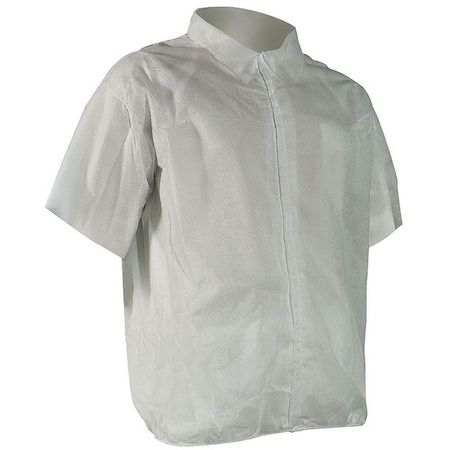 Disposable Smock, L, Polypropylene, Hook-and-Loop, Open Cuff, Serged Seam, 50 PK MPN:6512HLL