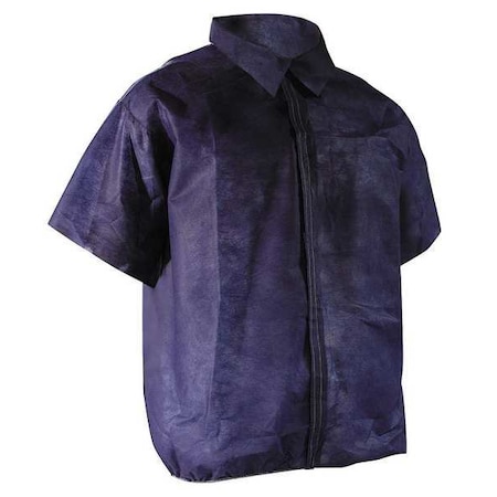 Disposable Smock, L, Polypropylene, Hook-and-Loop, Open Cuff, Serged Seam, 50 PK MPN:6512HLNL