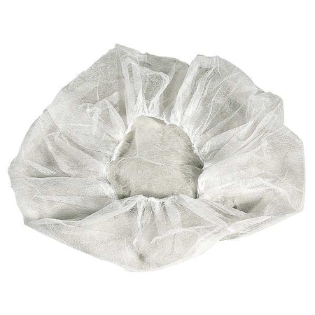 Bouffant Cap, Polypropylene, 18 in Dia., White, S, 1000 PK MPN:B4HS