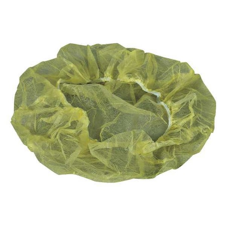 Bouffant Cap, Polypropylene, 18 in Dia., Yellow, S, 1000 PK MPN:B4HSYL