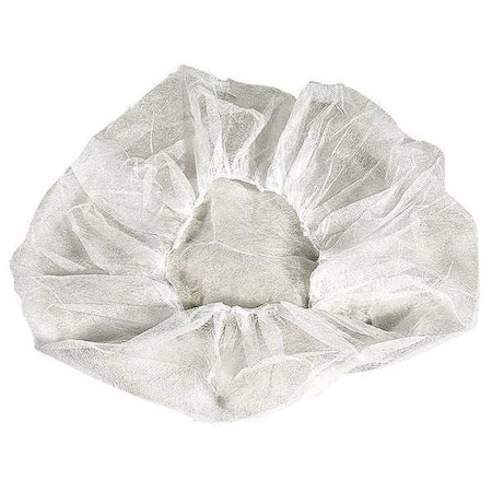 Bouffant Cap, Polypropylene, 21 in Dia., White, M, 100 PK MPN:BI4BM