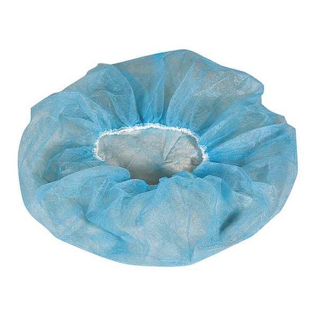 Bouffant Cap, Polypropylene, 24 in Dia., Blue, L, 100 PK MPN:BIX4BBLM