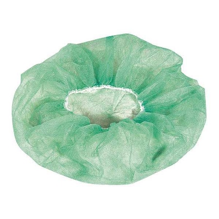 Bouffant Cap, Polypropylene, 24 in Dia., Green, L, 100 PK MPN:BIX4BGRM