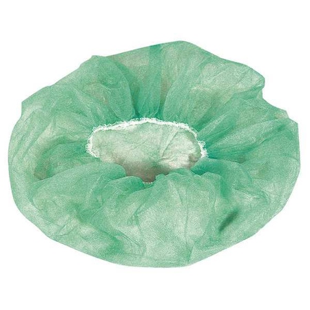 Bouffant Cap, Polypropylene, 24 in Dia., Green, L, 1000 PK MPN:BIX4HSGR