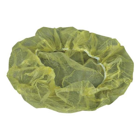 Bouffant Cap, Polypropylene, 24 in Dia., Yellow, L, 1000 PK MPN:BIX4HSYL