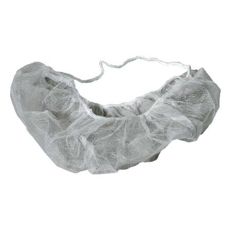 Beard Cover, Polypropylene, 19 in Dia., White, M, 1000 PK MPN:BP4R