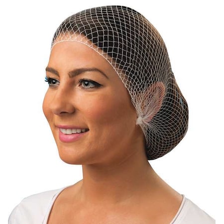 Hairnet, Nylon, 24 in Dia., White, L, 144 PK MPN:HN3WTM