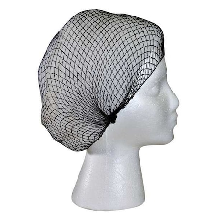 Hairnet, Nylon, 25 in Dia., Black, L, 144 PK MPN:HN925BKGRA