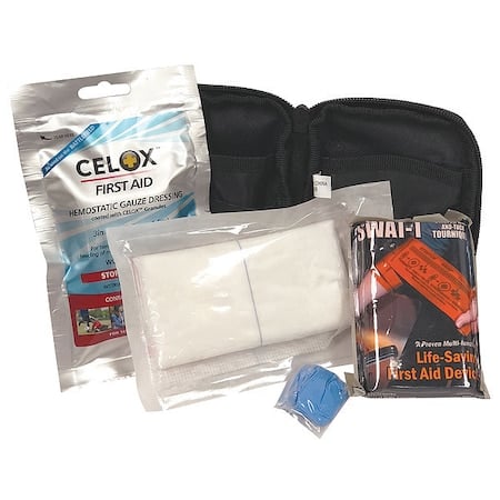Pocket Trauma Kit, 6 1/2 in W, Black MPN:MS-STBBPK