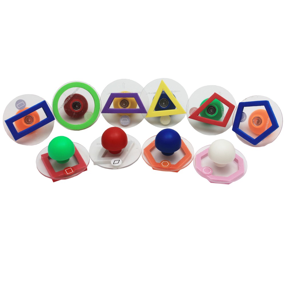 READY 2 LEARN Giant Stampers, Geometric Shapes, Outline, Set Of 10 MPN:CE-6736