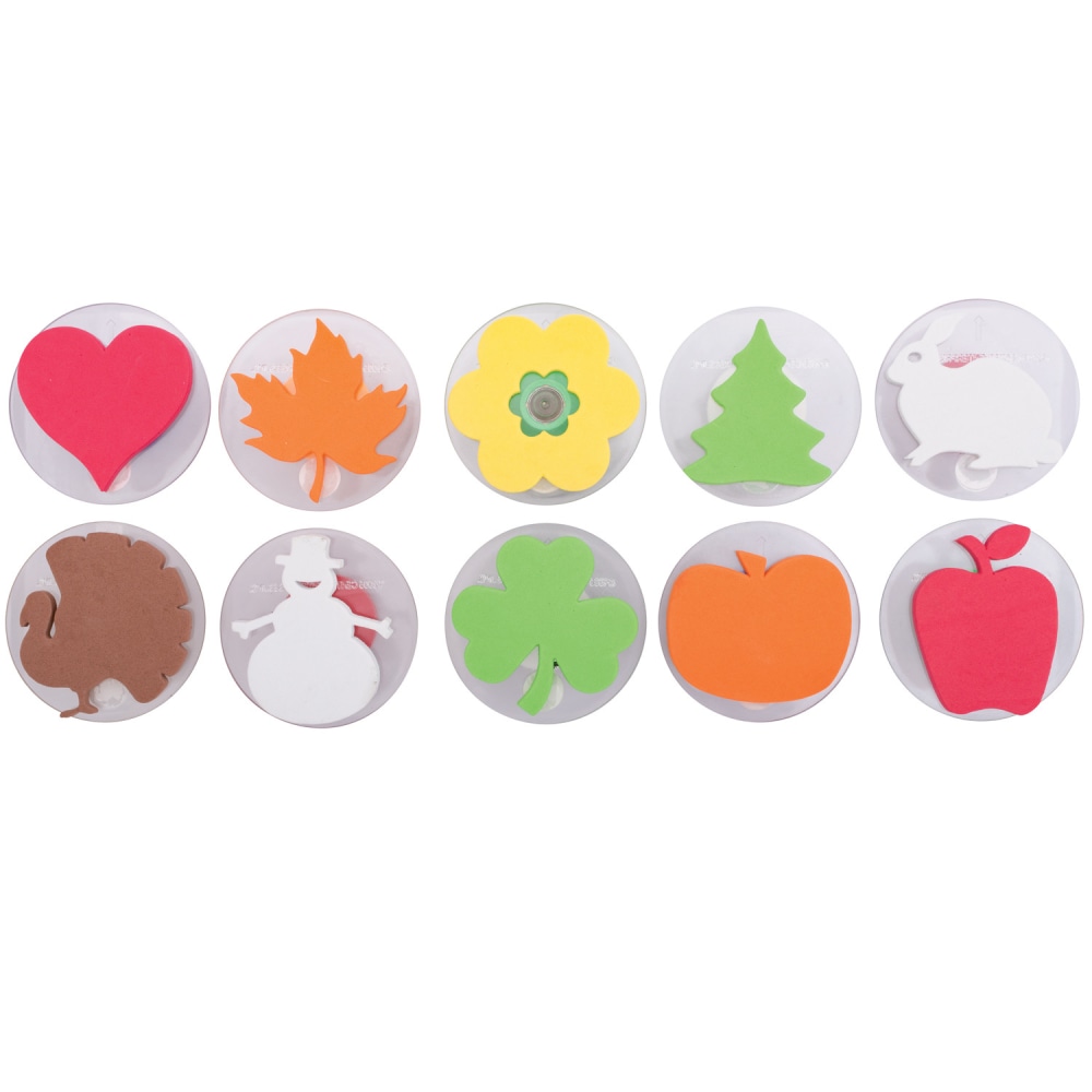 READY 2 LEARN Giant Stampers, Holiday Shapes, Set Of 10 MPN:CE-6726