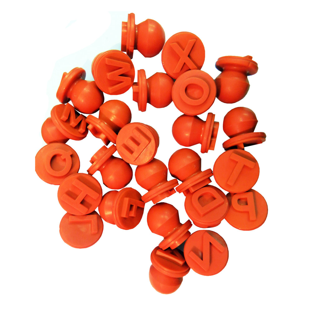READY 2 LEARN Easy Grip Dough and Paint Stampers, Alphabet, Uppercase, Set Of 27 MPN:CE-6917