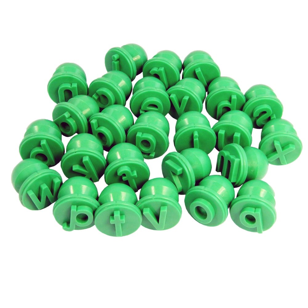 READY 2 LEARN Easy Grip Dough and Paint Stampers, Alphabet, Lowercase, Set Of 27 MPN:CE-6918