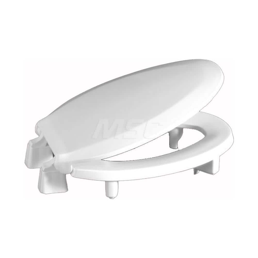 Toilet Seats, Type: Closed Front w/ Cover , Style: Elongated , Material: Plastic , Color: White , Outside Width: 14-3/16 (Inch) MPN:DS3L800STS-001
