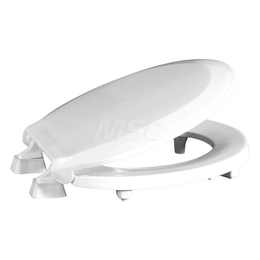 Toilet Seats, Type: Closed Front w/ Cover , Style: Raised Seat , Material: Plastic , Color: White , Outside Width: 14-1/2 (Inch) MPN:DSHL440STS-001