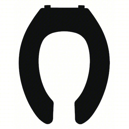 Toilet Seat Without Cover, Self-Sustaining Check Hinge, Elongated, Black MPN:1500STSCCSS-407