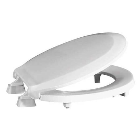 Toilet Seat With Cover, Plastic, Round, White MPN:HL440STS-001