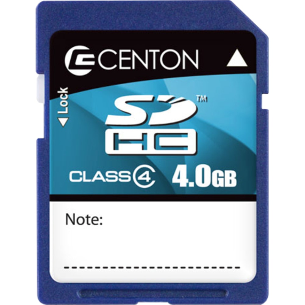 Centon MP Essential - Flash memory card (SD adapter included) - 4 GB - Class 4 - microSD MPN:S1-MSDHC4-4G