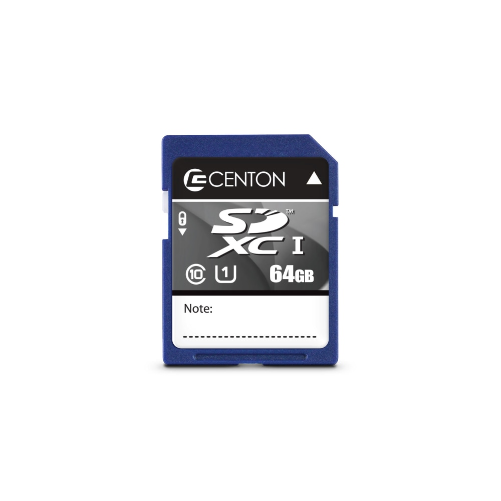 Centon MP Essential - Flash memory card - 64 GB - UHS-I U1 / Class10 - SDXC UHS-I MPN:S1-SDXU1-64G