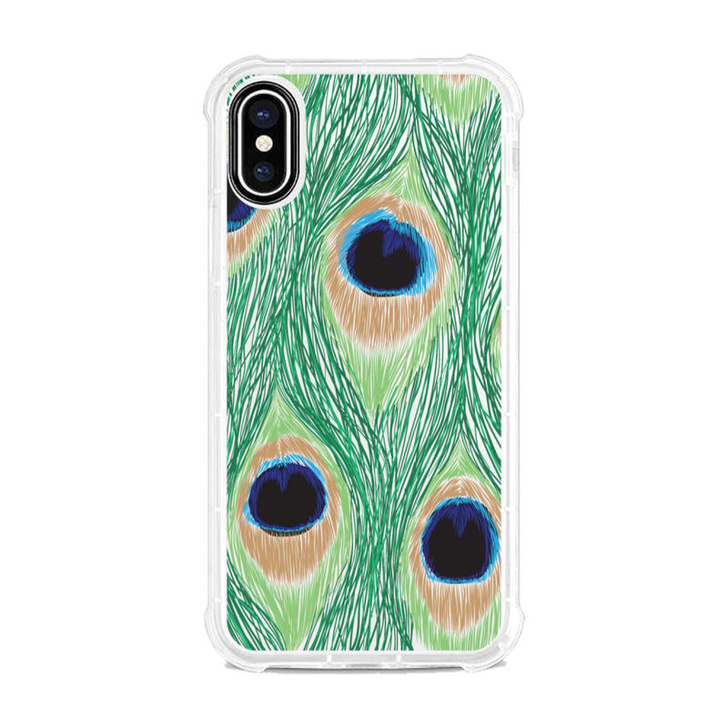 OTM Essentials Tough Edge Case For iPhone 11, Green Peacock Feathers, OP-ACP-Z128A MPN:OP-ACP-Z128A