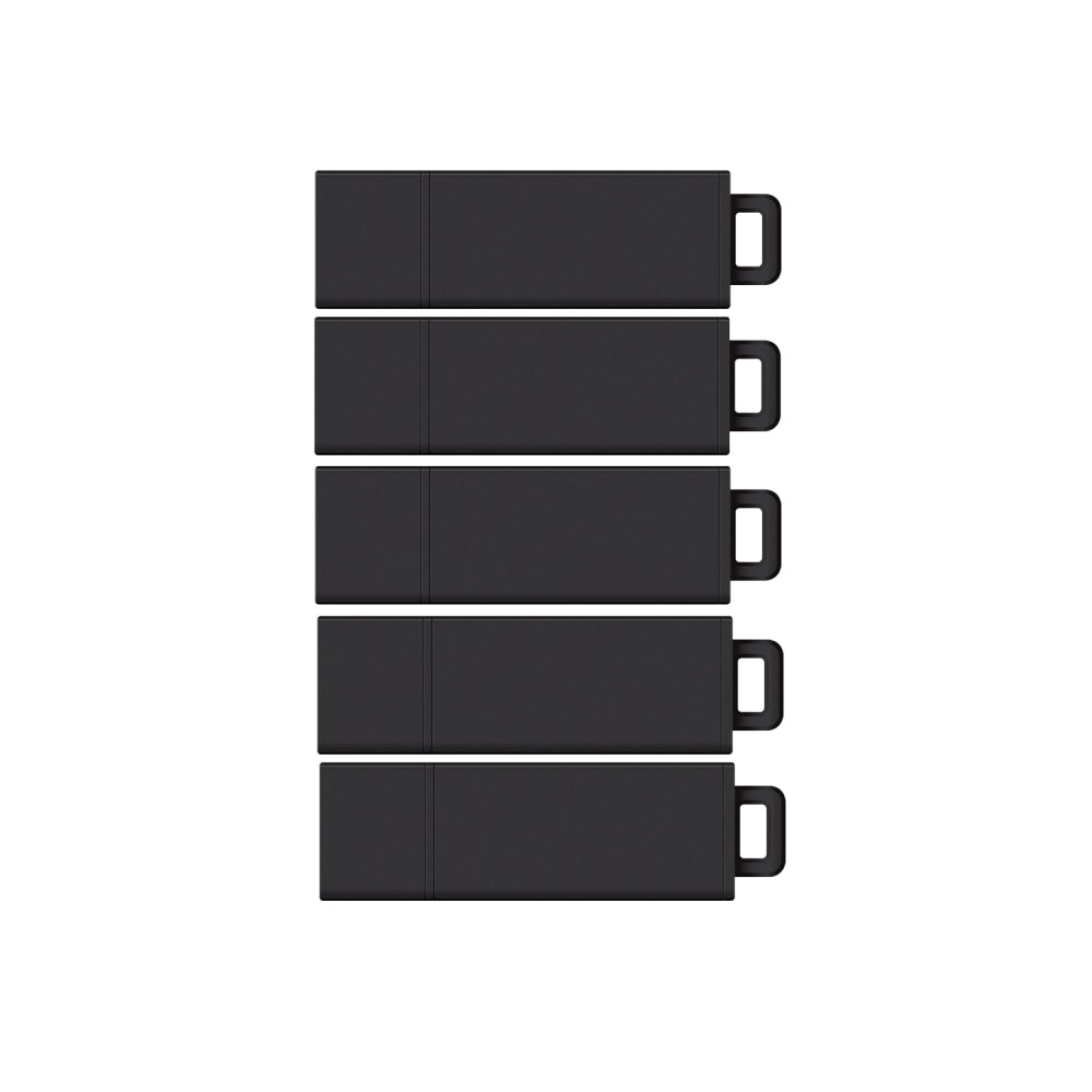 Centon DataStick Pro USB 2.0 Flash Drives, 16GB, Sport Black, Pack Of 5 Flash Drives, DSW16GB5PK MPN:DSW16GB5PK