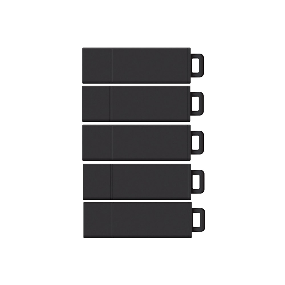 Centon DataStick Pro USB 2.0 Flash Drives, 8GB, Sport Black, Pack Of 5 Flash Drives, DSW8GB5PK MPN:DSW8GB5PK